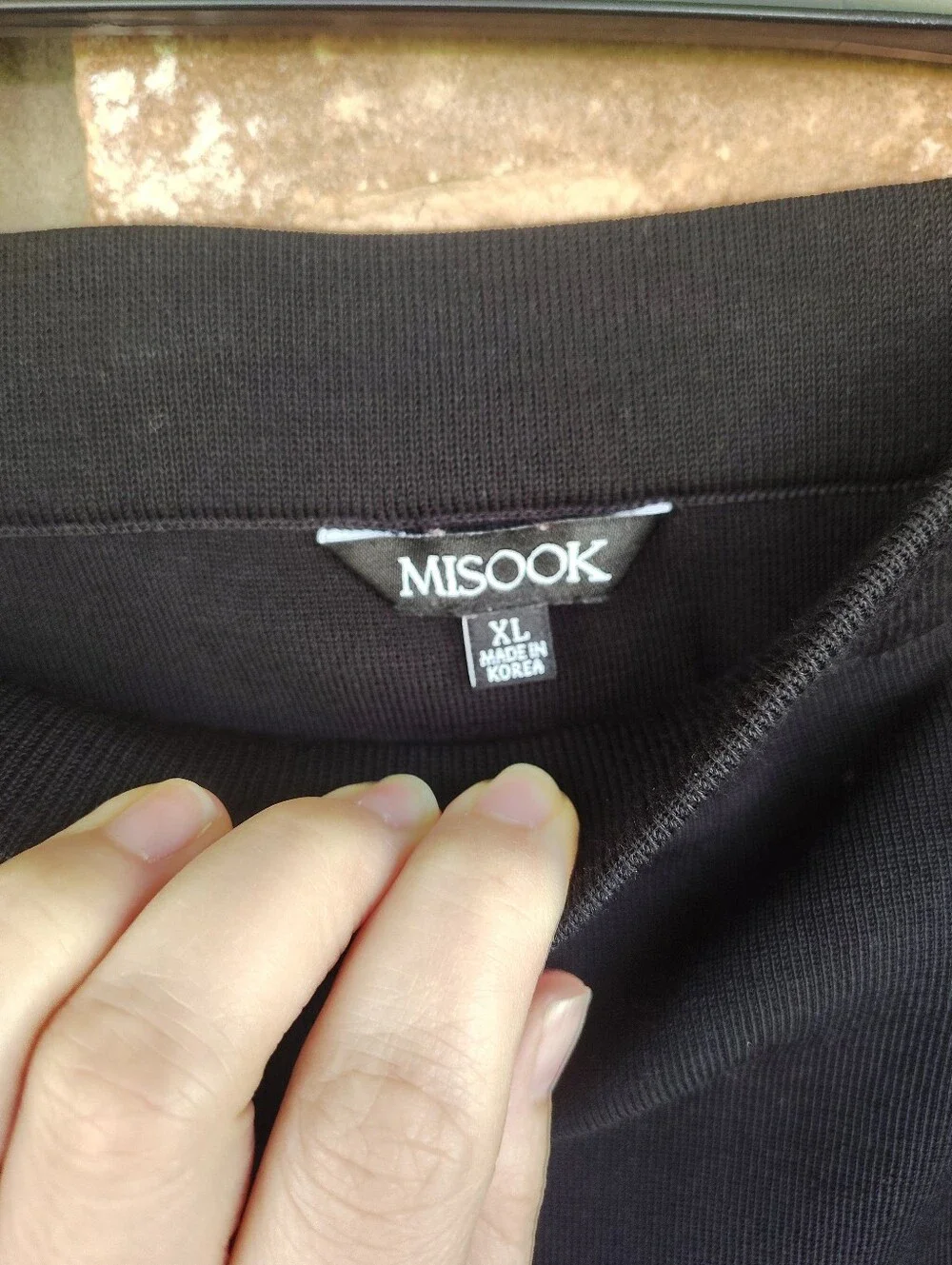 Exclusively Misook Black Knit Skirt XL Pull On Stretch Travel Washable Luxury